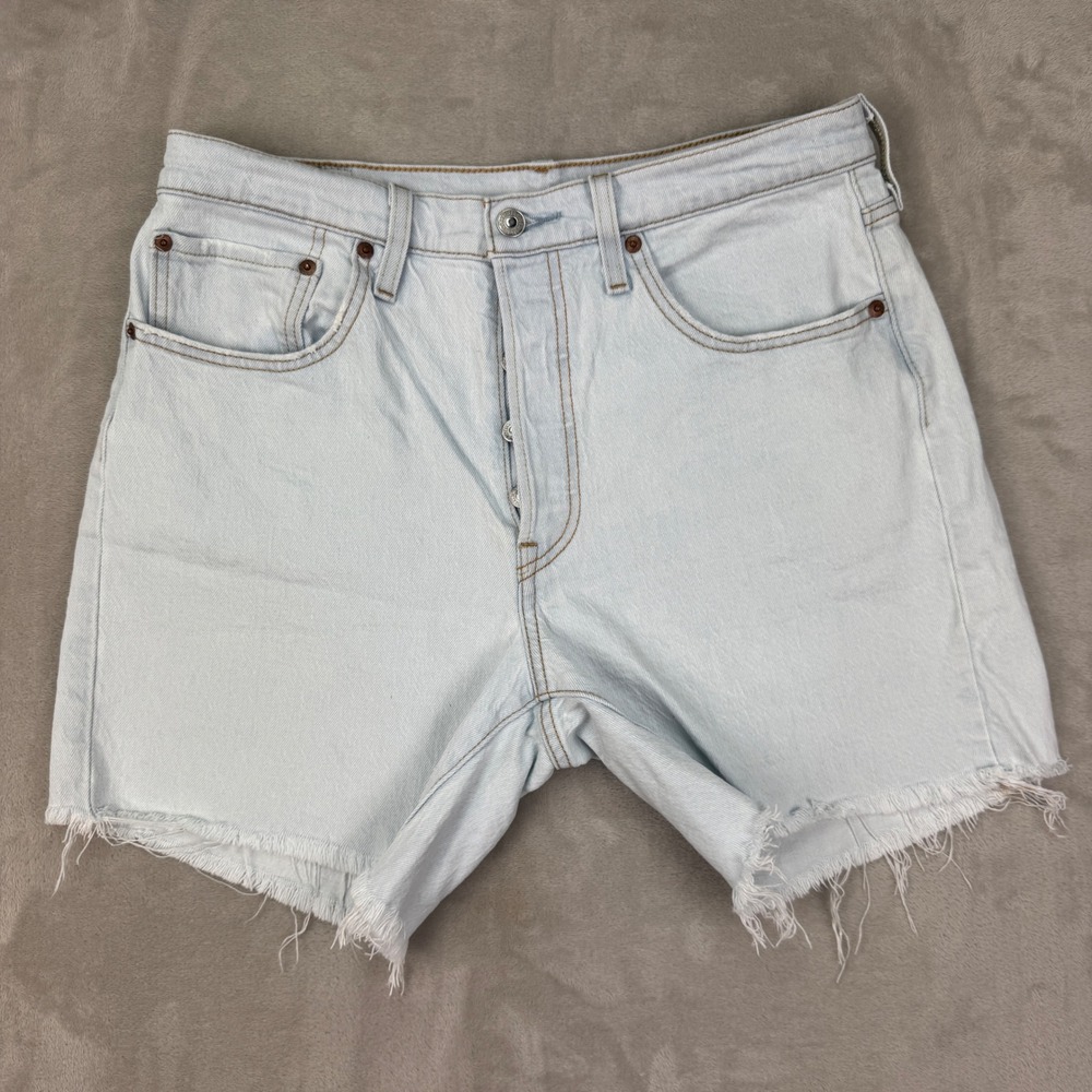 Levis 501 Shorts Womens 30 High Rise Cutoff Denim Summer Vintage Style
